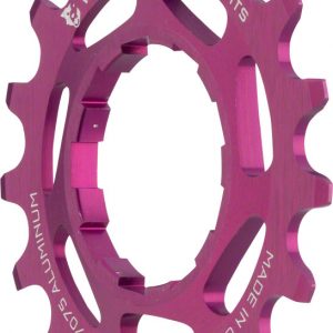 Wolf Tooth Single Speed Aluminum Cog: 17T Compatible with 3/32 Chains. Purple