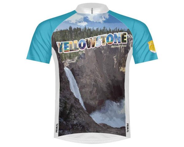 Primal Wear Men's Short Sleeve Jersey (Yellowstone National Park) (S) - YLWSJ20MS