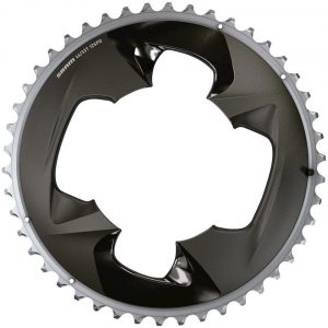 SRAM Force AXS 2x Outer Aluminum 12-Speed Chainring (Grey) (107 BCD) (4-Bolt) (... - 00.6218.015.002