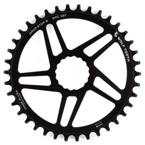 Wolf Tooth Components Cinch Direct Mount CX/Road Chainring (Black) (Flat Top) (38T) - ERC38-FT