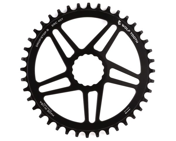 Wolf Tooth Components Cinch Direct Mount CX/Road Chainring (Black) (Flat Top) (40T) - ERC40-FT