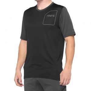 100% Ridecamp Men's Short Sleeve Jersey (Charcoal/Black) (M) - 41401-052-11