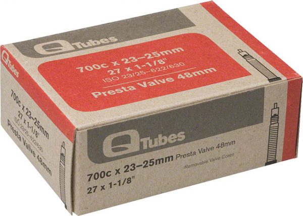 Q-Tubes 700C x 23-25mm 48mm Presta Valve Tube