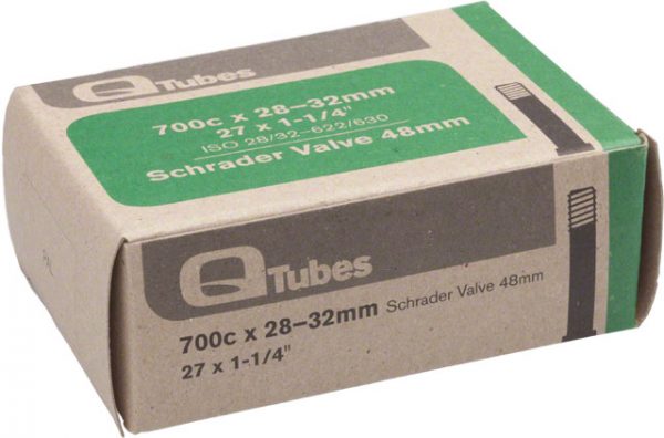 Q-Tubes 700C x 28-32mm 48mm Long Schrader Valve Tube
