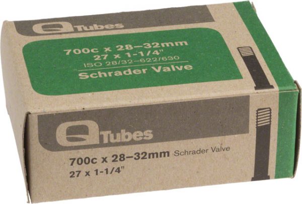 Q-Tubes 700C x 28-32mm Schrader Valve Tube 128g (27 x 1-1/4)
