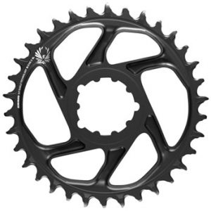 SRAM X-Sync 2 Eagle SL Direct Mount Chainring 34T Boost 3mm Offset, Black with Gray Logo