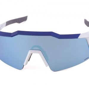 100% Speedcraft SL Sunglasses (Matte White/Metallic Blue) (HiPER Blue Multilayer M... - 61002-407-01
