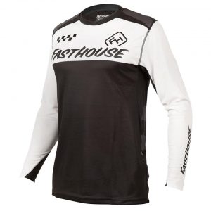 Fasthouse Inc. Alloy Block Long Sleeve Jersey (Black/White) (L) - 5823-1010