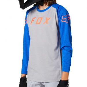 Fox Racing Defend Long Sleeve Youth Jersey (Steel Grey) (Youth XL) - 27392-172YXL