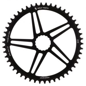Wolf Tooth Components Cinch Direct Mount CX/Road Chainring (Black) (Flat Top) (50T) - ERC50-FT