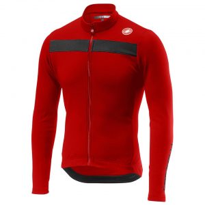 Castelli Puro 3 Long Sleeve Jersey FZ (Red/Black Reflex) (S) - A18511023-2