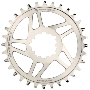 Wolf Tooth Components | DM Chainring For Cane Creek & SRAM Cranks | Nickel | 32T | Aluminum