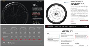 Aero optimized tire width recommendations.
