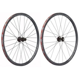 Vision Team 30 Disc Clincher Road Wheelset - Black / 12mm Front - 142x12mm Rear / Shimano / Centerlock / 11-12 Speed / Pair / Tubeless / 700c