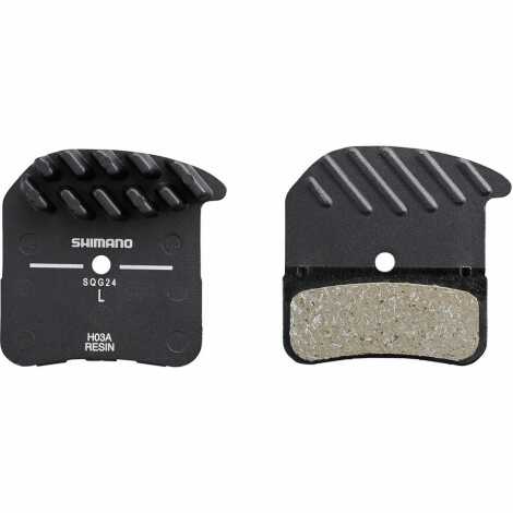 Shimano H03A Disc Brake Pads With Cooling Fins - Black