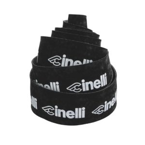 Cinelli Logo Velvet Handlebar Tape - Black / White