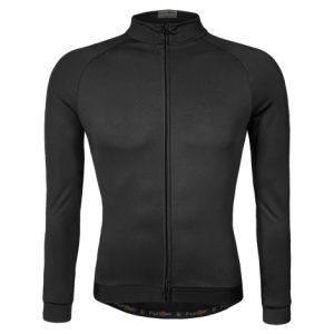 Funkier AirBloc Thermal Long Sleeve Cycling Jersey - Black / Small