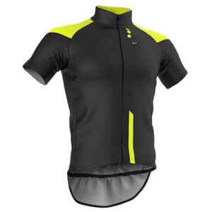 GSG Hydra 1/2 Racing Short Sleeve Cycling Jersey - Black / Yellow / Medium