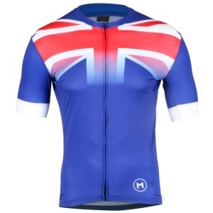 Merlin Wear GB Short Sleeve Cycling Jersey - Blue / Small