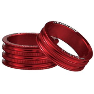 Token MTX Alloy Headset Spacers - Red / 1.5"