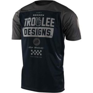 Troy Lee Design Skyline Short Sleeve Jersey - Camber Navy / Olive Green / Small