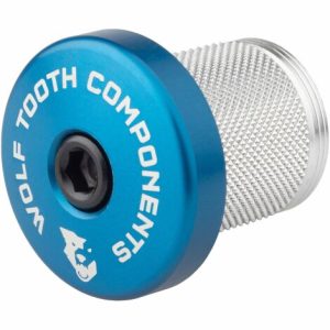 Wolf Tooth Compression Plug with Integrated Spacer Stem Cap - Blue