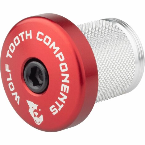 Wolf Tooth Compression Plug with Integrated Spacer Stem Cap - Red