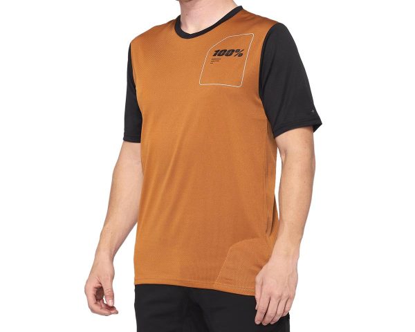 100% Ridecamp Men's Short Sleeve Jersey (Terracotta/Black) (L) - 41401-323-12