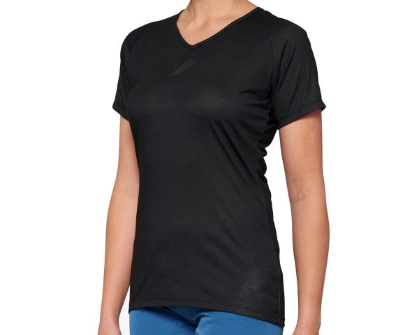 100% Women's Airmatic Short Sleeve Jersey (Black) (S) - 40015-00000