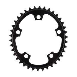 Absolute Black Oval 110 BCD 2X 38T Chainring, Black