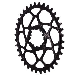 Absolute Black SRAM GXP Direct Mount Oval Chainrings (Black) (Single) (3mm Offset... - SROVBOOST36BK