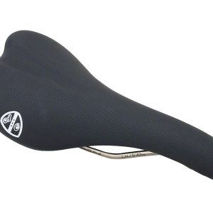 All-City Gonzo Perforated Leather Saddle (Black) (CrN/Ti Alloy Rails) (13... - AC_PERF_LEATHER_BLACK