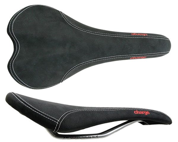 Charge Bikes Spoon Saddle (Black/Red) (Chromoly Rails) (140mm) - RP7107U10OS