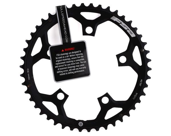 FSA Pro Road Chainrings (Black/Silver) (2 x 10/11 Speed) (Outer) (110mm BCD) (46T) - 371-0246D