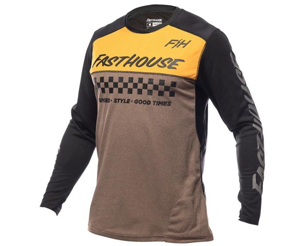 Fasthouse Inc. Alloy Mesa Long Sleeve Jersey (Heather Gold/Brown) (S) - 5833-5608