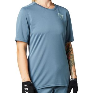Fox Racing Women's Ranger Short Sleeve Jersey (Matte Blue) (L) - 27440-034L