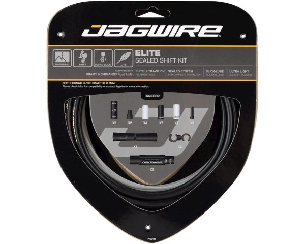 Jagwire 2x Elite Sealed Shift Cable Kit (Stealth Black) (1.1mm) (2300mm) (Cables, Liners... - SCK000