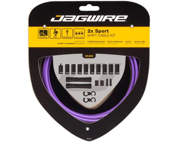 Jagwire 2x Sport Shift Cable Kit (Purple) (Shimano/SRAM) (1.1mm) (1500/2300mm) - UCK318