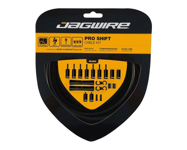 Jagwire Pro Shift Kit (Stealth Black) (Shimano/SRAM) (1.1mm) (2300/2800mm) (Cables & Hou... - PCK509