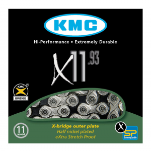 KMC | X11.93 Chain 11 Speed Chain Silver/Blk, 11 Speed, 118 Links