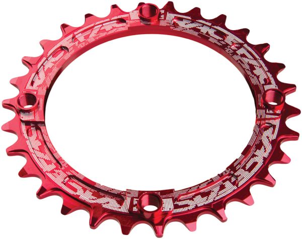 Race Face Narrow Wide Chainring: 104mm BCD 32t Red