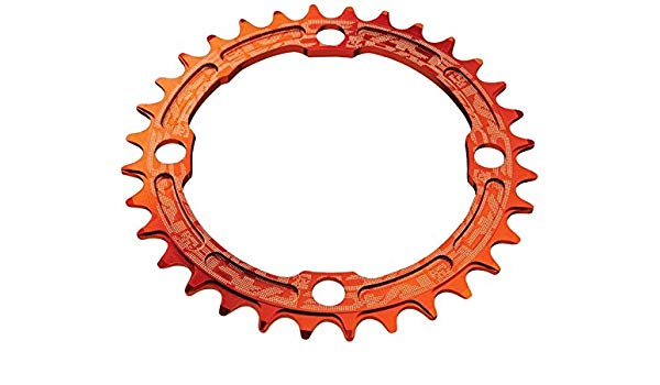 RaceFace Narrow Wide Chainring: 104mm BCD 30t Orange