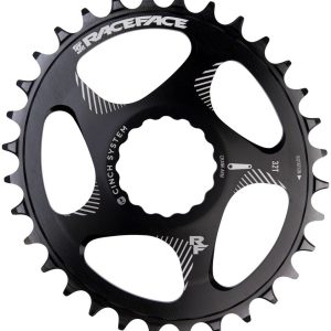 RaceFace Narrow Wide Oval Chainring: Direct Mount CINCH, 28t, Black