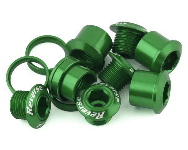 Reverse Components Chainring Bolt Set (Green) (4 Pack) - 50102