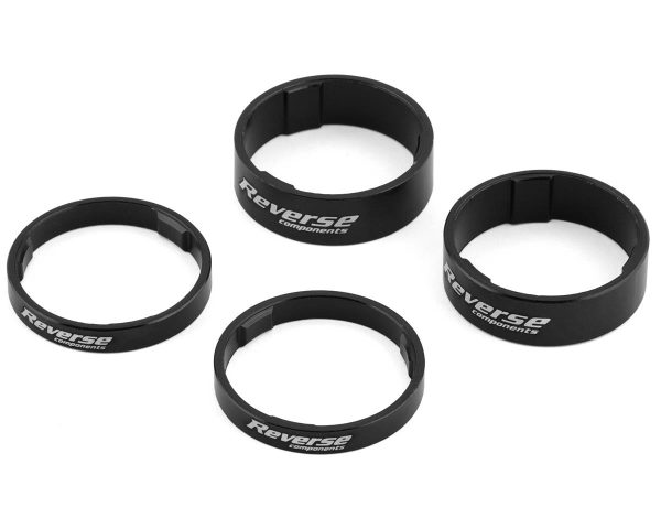 Reverse Components Ultralight Headset Spacer Set (Black) (4) - 50005