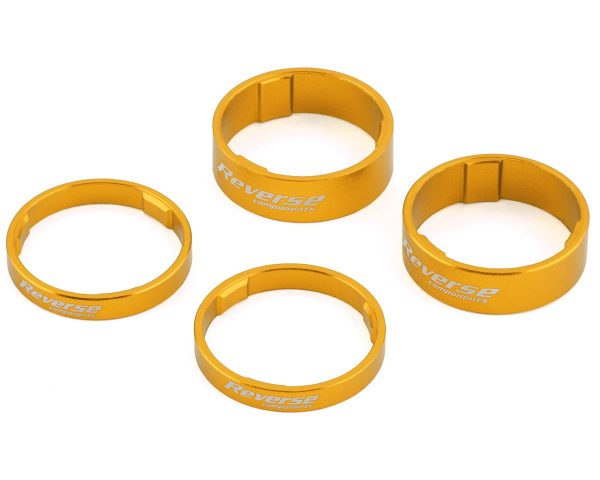 Reverse Components Ultralight Headset Spacer Set (Gold) (4) - 50008