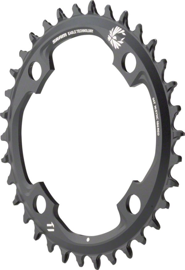 SRAM X-Sync 2 11 or 12 Speed Chainring 34T 104mm BCD Black