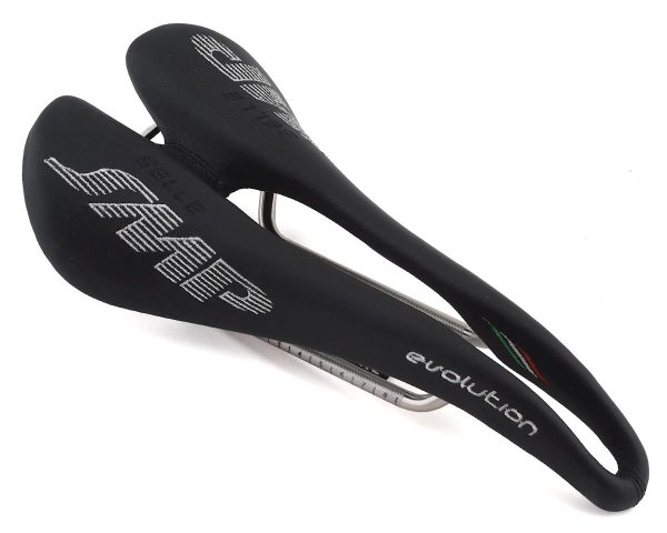 Selle SMP Evolution Saddle (Black) (AISI 304 Rails) (129mm) - ZSTRIKEVOMNE