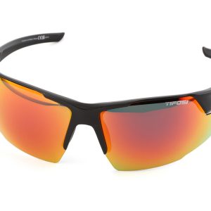 Tifosi Centus Sunglasses (Gloss Black) (Smoke Red Lens) - 1650400278