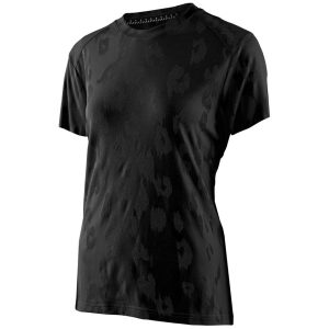Troy Lee Designs Women's Lilium Short Sleeve Jersey (Jacquard Black) (M) - 357419003